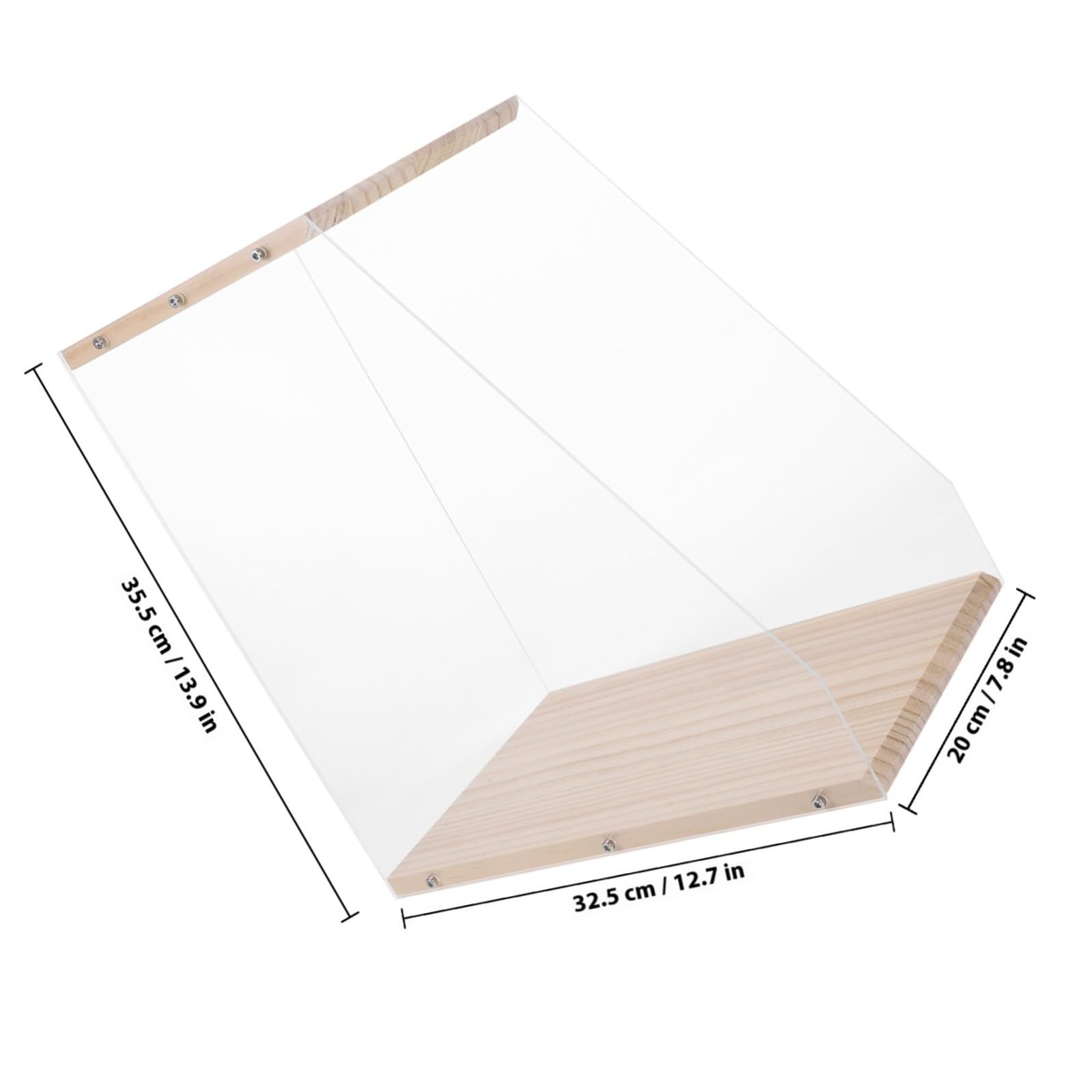 Organizer per Dischi in Vinile e Dvd in Legno e Acrilico, Scatola Trasparente Salvaspazio Multifunzionale per Desktop e Arredamento Casa