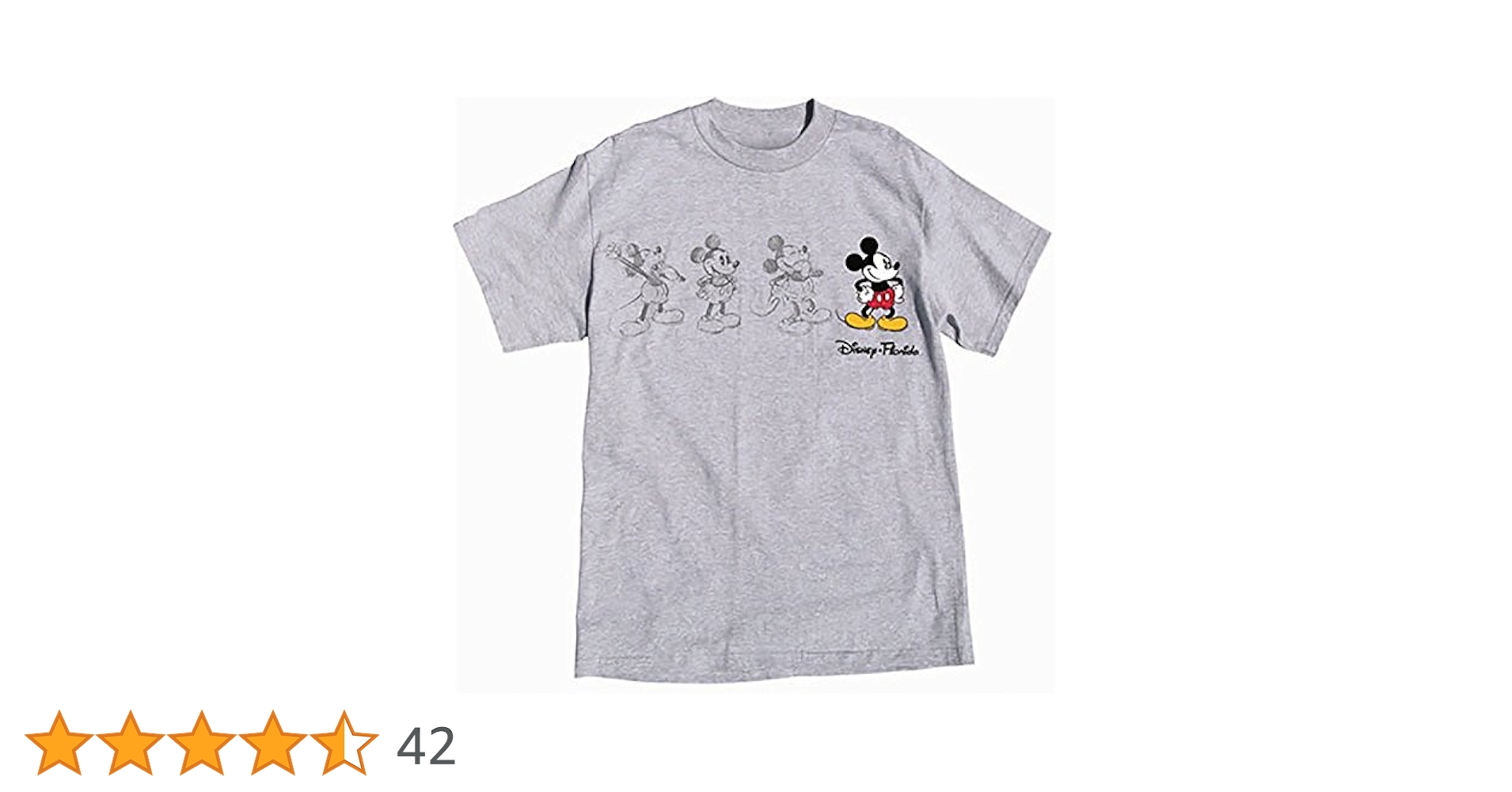 【美品】B'z Disney ディズニー　ミッキー Tシャツグレー　Sサイズ 美品】B'z Disney ディズニー ミッキー Tシャツグレー Sサイズ