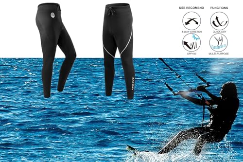 Pantalones de Neopreno para Hombre ZCCO, Pantalones Largos de Neopreno de 1,5 mm para Hacer Surf, Kayak, natación, Buceo, piragüismo (Negro, 3XL) - imagen 7