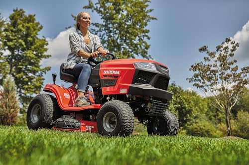 Craftsman 36" Gas Riding Lawn Mower with 11.5 HP* Briggs and Stratton Single-Cylinder Engine, Gas Lawn Tractor with 7-Speed Transmission, Red/Black (13AC77XYA93) - Image 3