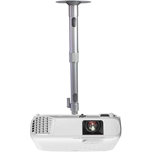 Universal Extending Projector Ceiling Mount Hanger 360°Rotatable Head with Extendable Length 13.8 Inch to 23.6 Inch / 11 lbs Load Mounting Bracket