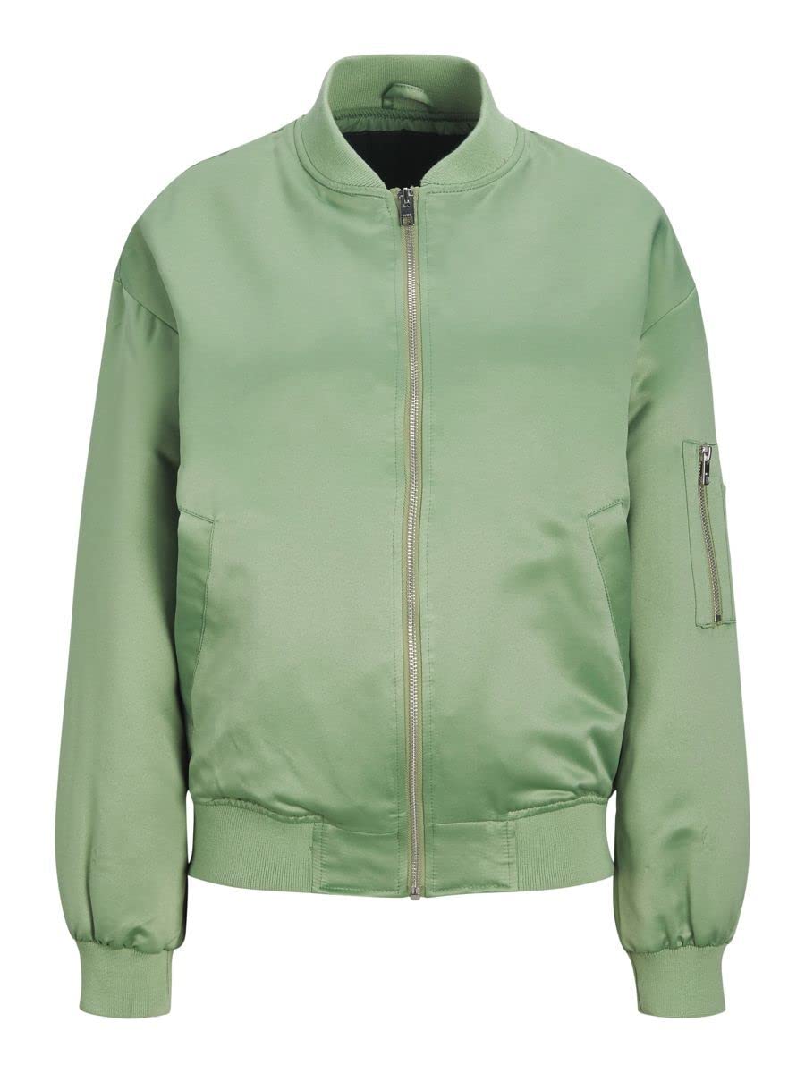 JJXX JACK & JONES Women's JXMADISON SATIN BOMBER JACKET Bomber Jacket, Loden Frost, L