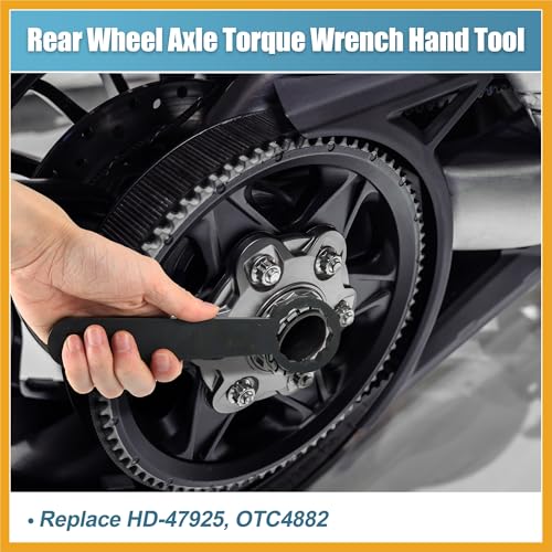 Image of Rear Axle 36mm Wrench Tool Rear Wheel Axle Torque Wrench Hand Tool For Harley Davidson Touring Motorcycle HD-47925 Rear Axle Nut Torque Adapter for Adjust Belt Tension Black Replacement