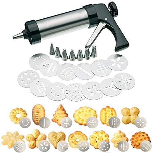 Best Professional Cookie Press Gun Kit for Cake Decorating Stainless Steel