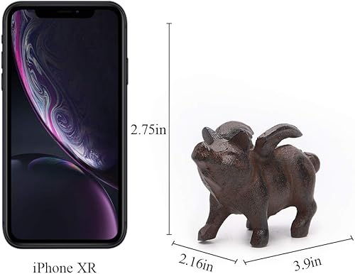 Miniatura 2 de Estatua de cerdo volador de hierro fundido pisapapeles jardín oficina casa decoración colección animal estatuilla PTWQ008