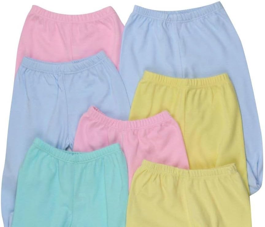 ToBeInStyle Girl's 4 Pack Comfy Warm Cotton Casual Pink Pants With Footies - Image 8