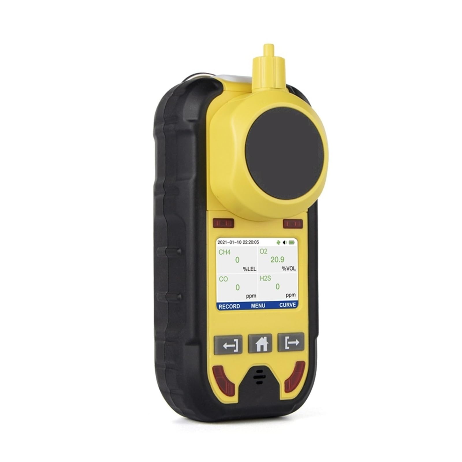 Detektor wielogazowy z wyświetlaczem LCD O2 H2S CO LEL Detektor wycieku gazu 4 w 1 z alarmami wibracyjnymi, wizualnymi i dźwiękowymi Wysoka stabilność i czułość(With pump)