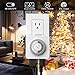 G-Homa 24-Hour Mechanical Timer Outlet with 2 Grounded Outlets - For Lamps, Holiday Lights