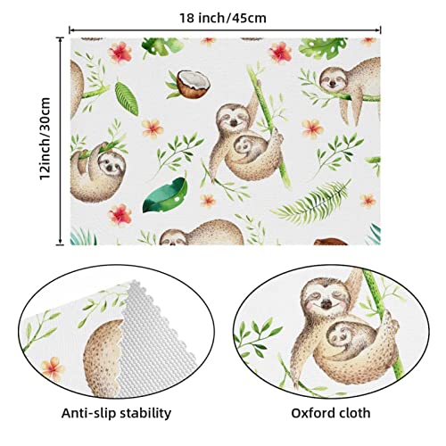 Sets de table paresseux rectangulaires 30x45cm table