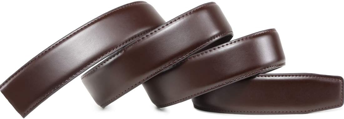 Founders & C Mens Leather Ratchet Belt Strap Only 1 3/8" Without Buckle,Replacement Strap Suitable for 40MM Slide Buckle - Image 3