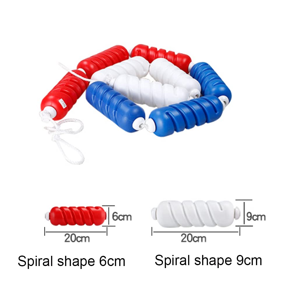 QWEZXCMI Línea de la Piscina con flotadores Piscina Seguridad Float Línea Divisor Cuerda Espiral Forma Piscina Divisor de Seguridad para Piscina,Spiral Shape 9cm