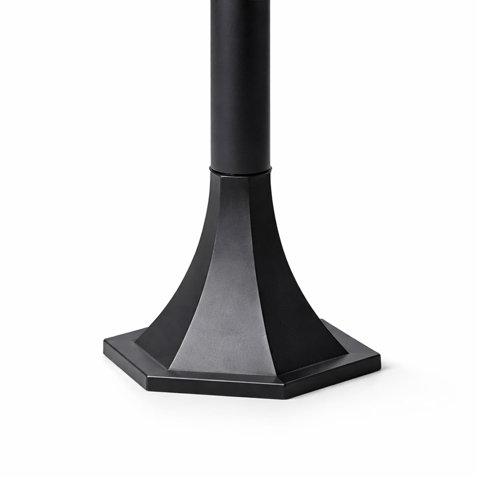 Wegeleuchten 4er Set Außenlaternen E27 IP44 Schwarz 125 cm Gartenlampen | BURI, Aluminium Druckguss, wetterfest, Gartenbeleuchtung, Wegbeleuchtung, rustikales Design, Terrasse, Außenlampe, langlebig