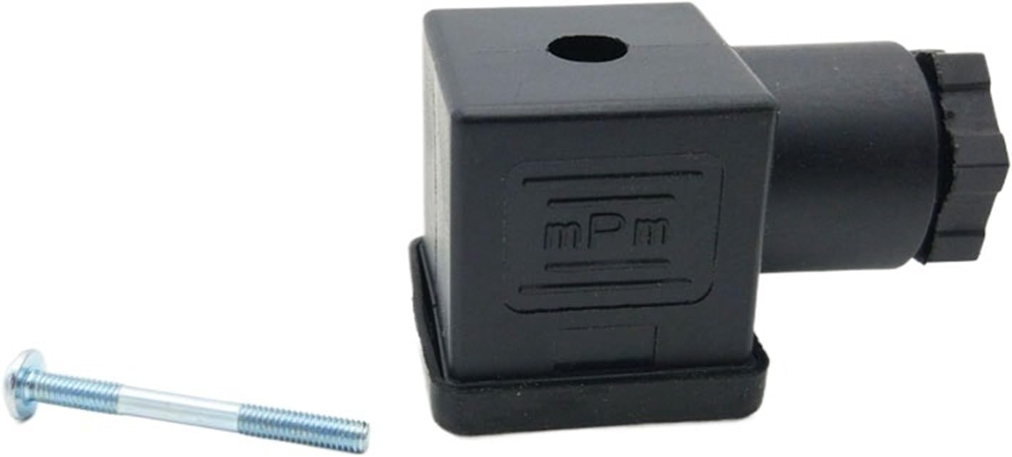 1PC Plug Solenoid Valve Coil Connector DIN43650 A/B/C For Valve Solenoid Coil DC12V DC24V AC110V AC220V(DIN43650C,DC 24V)