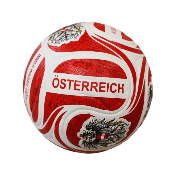Hoamatkult Fußball Österreich Adler – WM-Kollektion Ball mit rot-weiß-rotem Design, strukturierter Oberfläche & „Immer Wieder Österreich“ Schriftzug