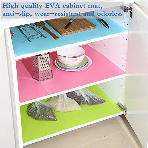 Shelf Liner, Drawer Liners For Kitchen,Non Adhesive Water Resistant, Strong Grip,Easy Clean And Trim, Smooth Surface Liners For Kitchen Cabinets, Shelves, Pantry (Pink, 11.8 Inches X 59 Inches) #TOP4