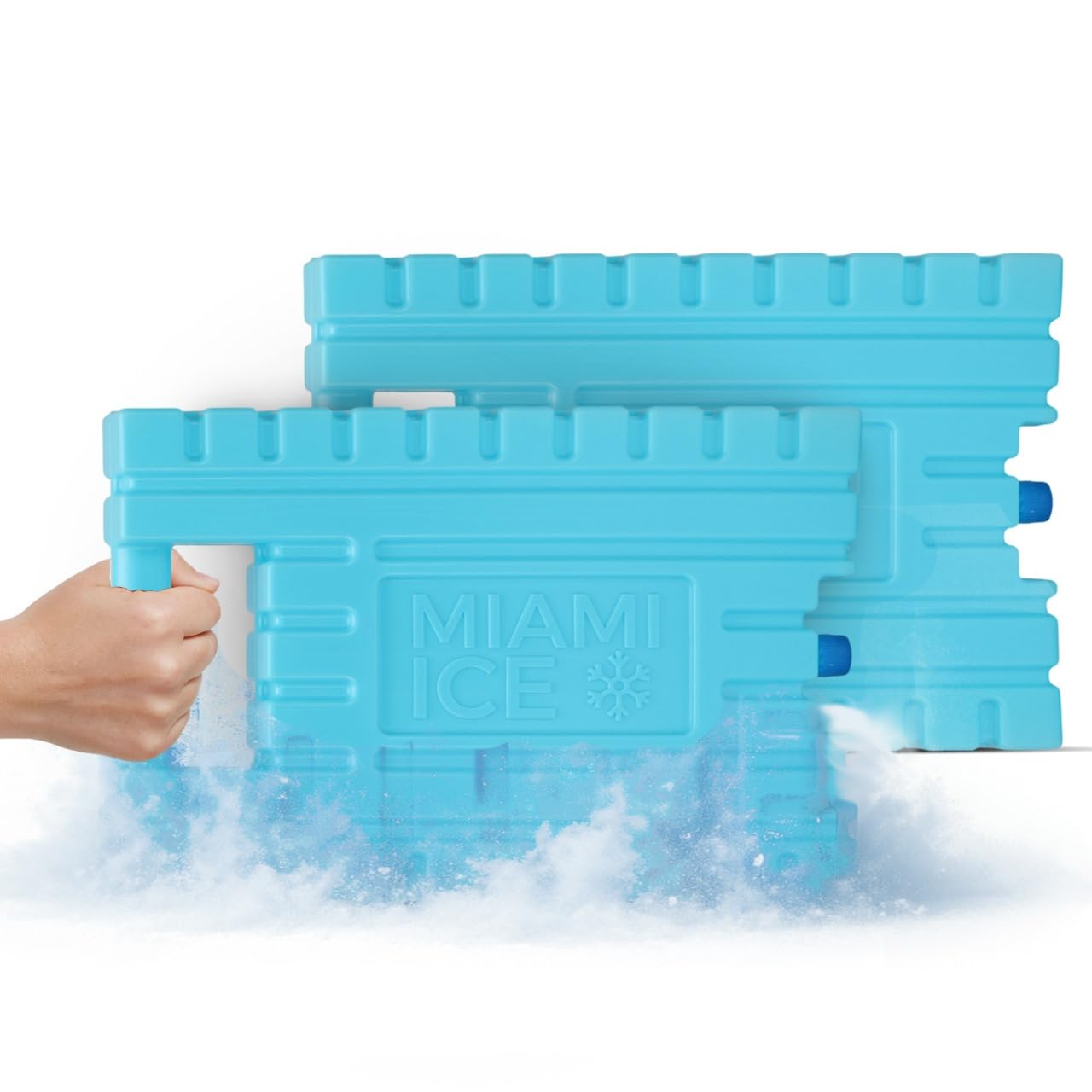 Miami Ice Packs for Coolers - Reusable 12x9 XL Ice Blocks Replace 14lbs of Ice - Long Lasting Freezer Packs, Cooler Accessories, Large Frozen Ice