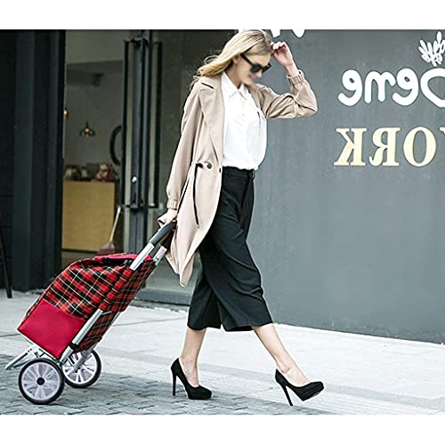 Z-DYQ Portable Utility Carts Portable Folding Einkaufswagen Home Aluminiumlegierung Einkaufswagen Supermarkt Supermarkt… – Bild 7