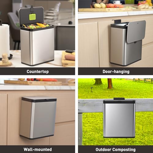 EKO-Kitchen-Compost-Bin-Countertop-7L-185-Gal-Stainless-Steel-Compost-Bin-with-Removable-Inner-Bucket-and-Deodorizer-Compartment-2-in-1-Countertop-Compost-Bin-with-Lid-Food-Waste-Compost-Caddy