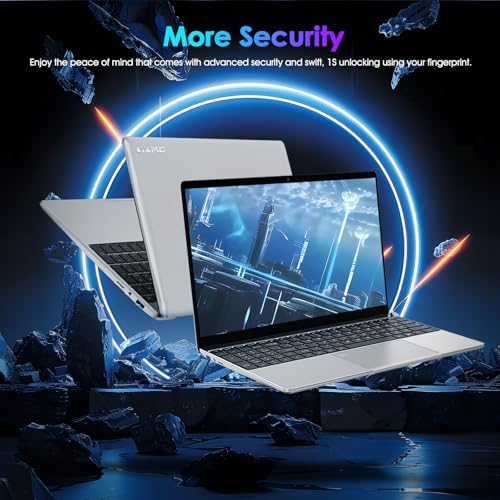 Image of GXMO Laptop 15.6 inch inch IPS 1080P Notebook PC,16GB DDR4 512GB SSD, Quad-Core Intel 12th Gen N95 Processor, HD Camera,Windows 11 Pro Laptop, Fingerprint Unlock, Backlit Keyboard USB3.0 Port