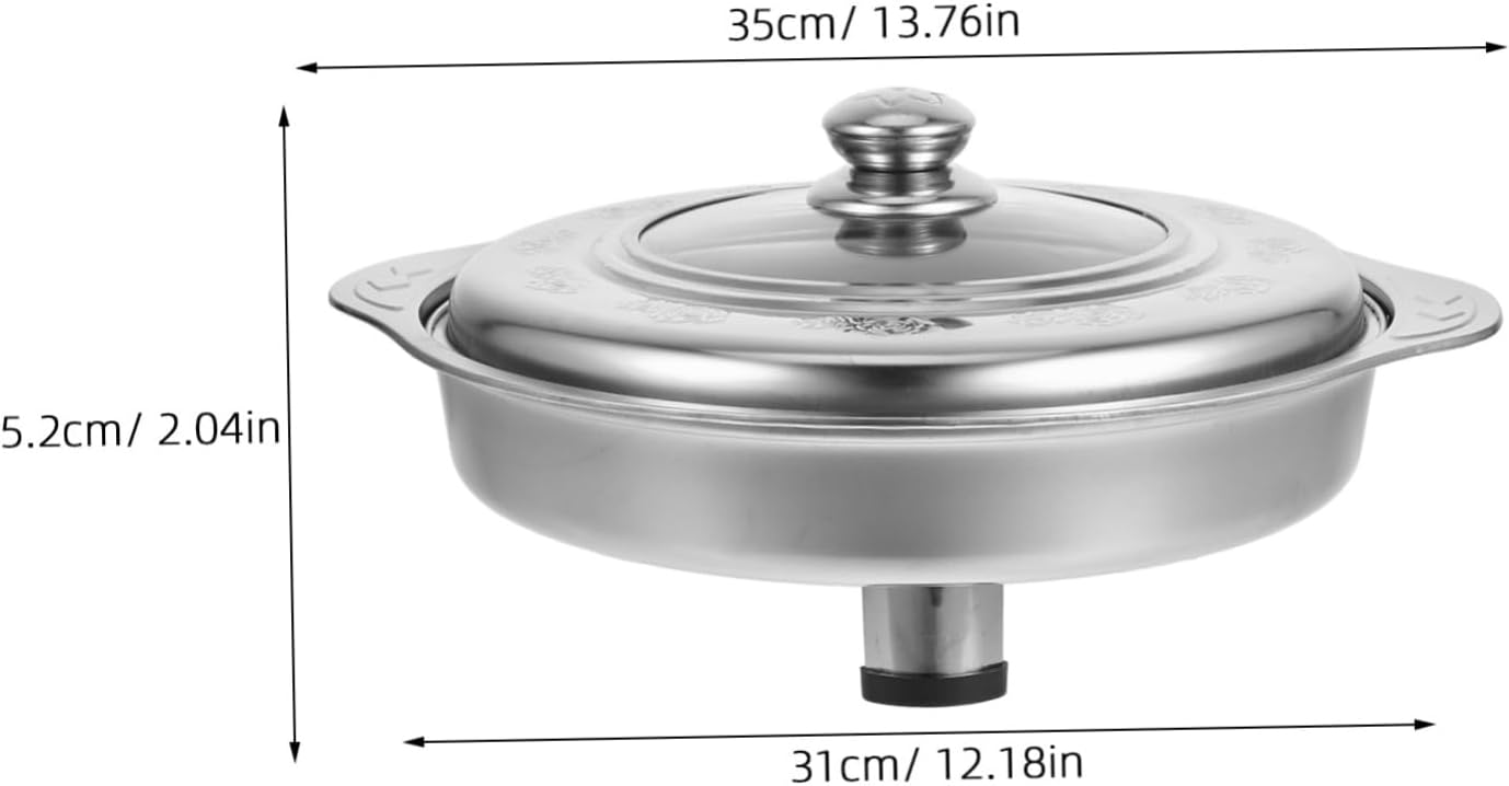 SHOWERORO Catering Buffet Serving Tray Stainless Steel Snack Tray Lid Buffet Food Container Restaurant Wedding