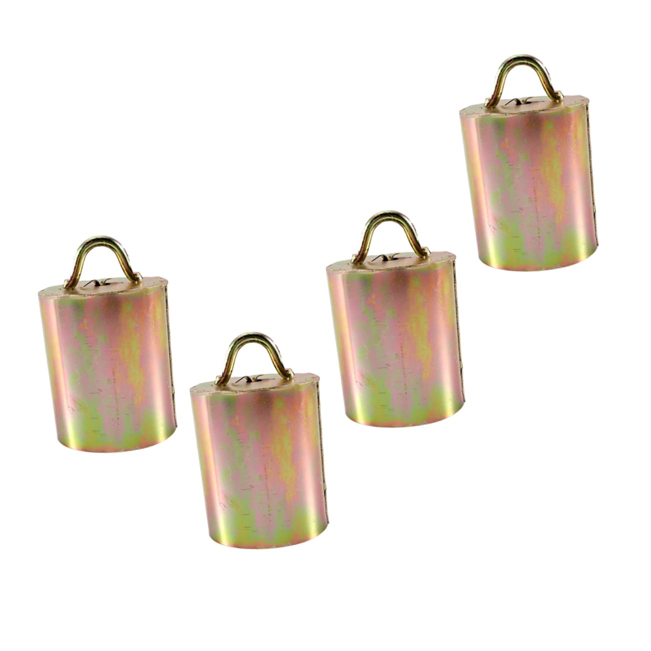 Yardwe 4Pcs Galvanized Alloy Cattle Bells Loud Farm Animal Bells with Retro Design for Sheep Cow Horse for Decoration Unique