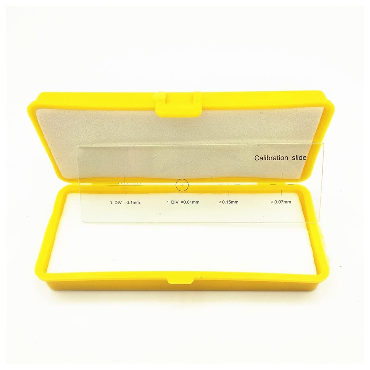 Microscope Microscope Stage Micrometer Calibration Slide with 4-Scales and 0.01mm Reticle Calibrating Ruler