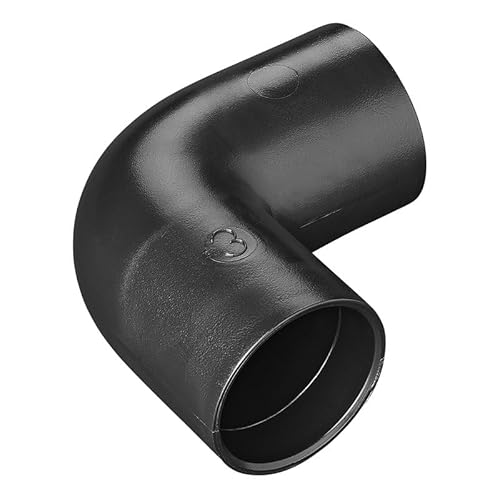 Multibros Abwasser-Rohr Winkel 90° Ø28 mm – PE Kunststoff Rohrbogen für steckbare Abwasserrohre | Passend für Abwasser-Rohrsystem | 100% wasserdicht | Ohne Kleben oder Löten | Schlag- & stoßfest