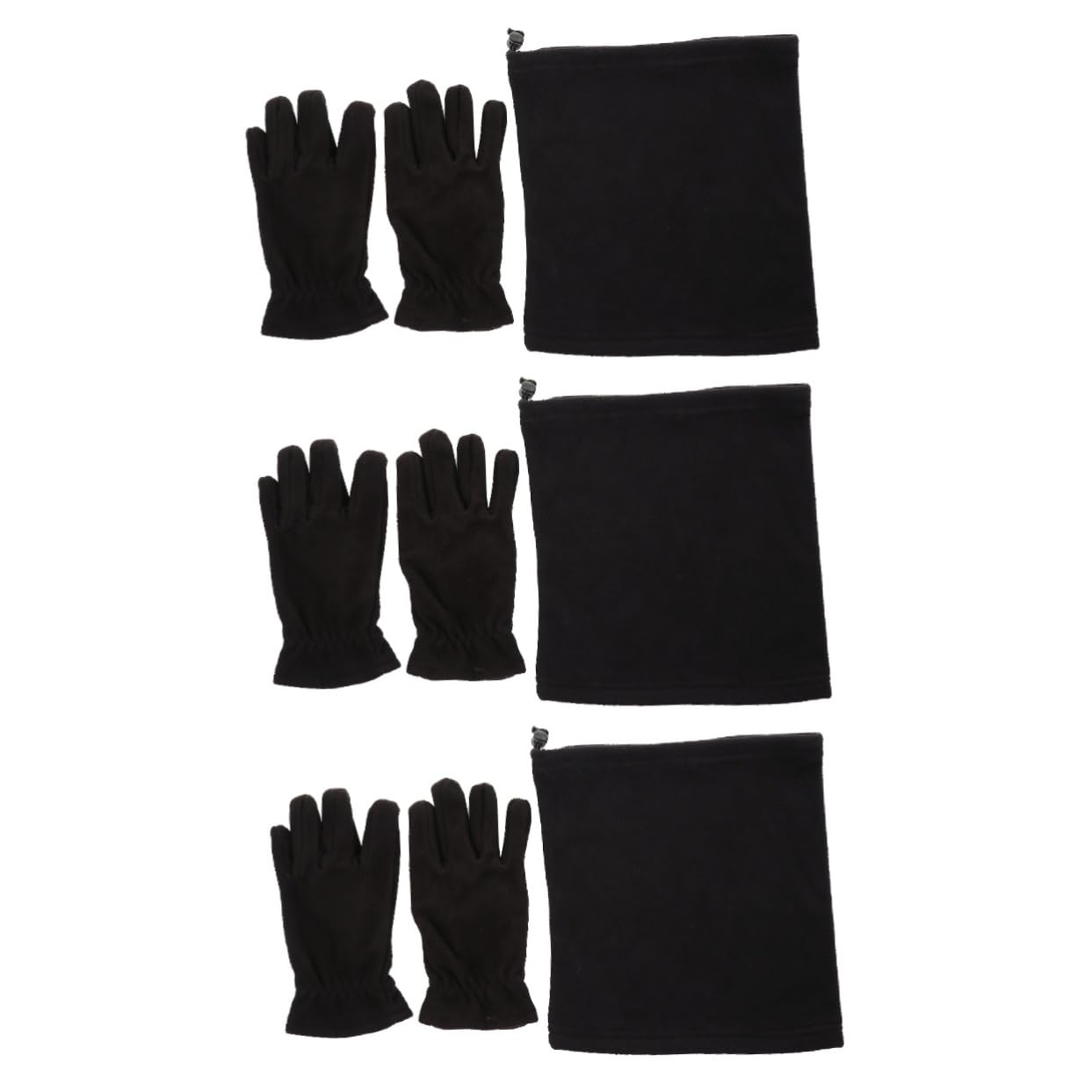 FOMIYES 1 Set Cold Protection Fleece Gloves and Thick Collar Scarf Accessories Warm Suit for Windproof Comfort and Style