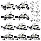 TIDRADIO Walkie Talkie Earpiece with Mic (Includes Earmolds and Ear Buds) 2 Pin Acoustic Tube...
