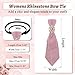Gsyziux Ties for Women Girls, Pre-tied Womens Tie with Rhinestone Adjustable Ladies Bowtie for Prom School Party (Pink)