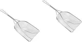 Mipcase 2 Pçs Material De Pá Colher De Aço Colher De Réptil Lagarto Areia Malha Limpa Limpeza Confiável Répteis De Metal Terrário Substrato De Cobra Excremento Canto Resíduo De Tartaruga