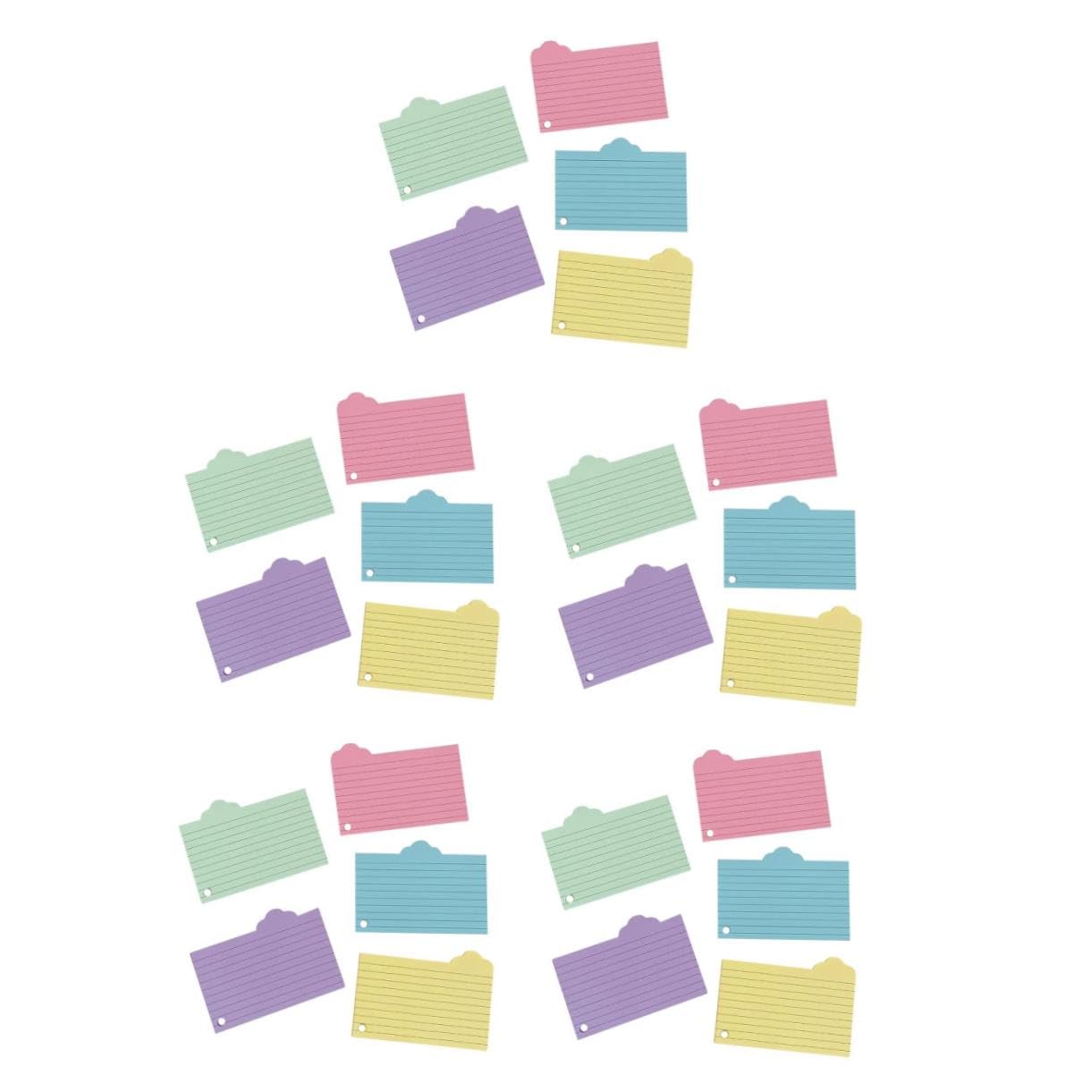 Angoily 5 Ensembles Livre De Vocabulaire Sur Papier À Notes Éducatif Rose Carte Flash À Onglets Avec Cartes Indexes Colorées Cartes De Correspondance Cartes Flash Cartonné 125 Feuilles*5