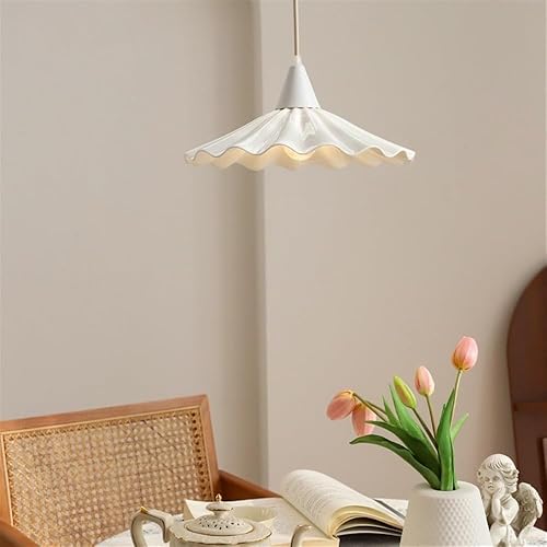 Miniatura 2 de Lámparas colgantes vintage de 11.8 pulgadas, moderna pantalla de cerámica blanca con acabado de metal, lámpara de cable ajustable para cocina, isla