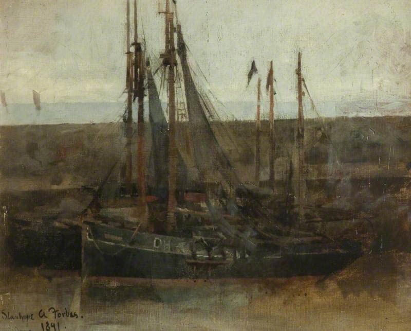 Impression d'art bateaux de pêche Stanhope Forbes salon marine