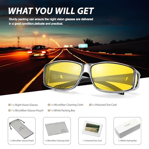 Urumqi Night Vision Driving Glasses Fit Over Glasses For Men Women thumb #6