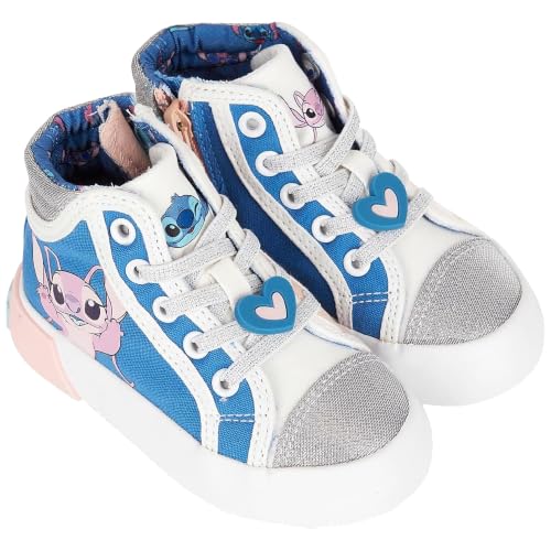Disney Girls Lilo & Stitch Sneakers – Kids High Top Athletic Shoes, Lace-Up Canvas Sneaker for Toddler Little Big Kid - image 1