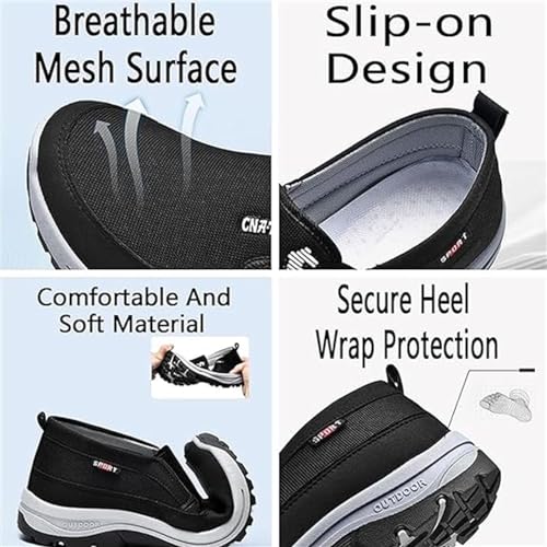 Generic Auguscare Shoes Men, Mesh Breathable Walking Shoes Non Slip Outdoor, Orthopedic Travel Plimsolls Slip-On Loafers3
