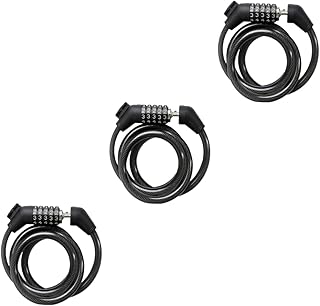 BESPORTBLE 3pcs Combination Bike Lock Bike Chain Locks Lightweight Bike Lock Bike Cable Lock Bike Digital Password Lock Bike Digit Password Lock Cycling Lock Padlock Mountain Bike Wheel Lock