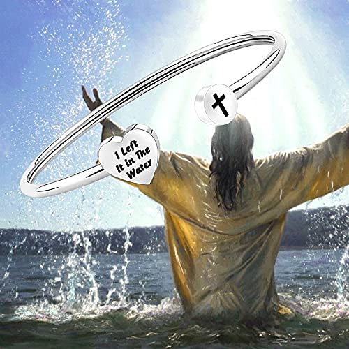 ENSIANTH Baptism Gift For Women I Left it in The Water Cuff Bracelet Adult Baptism Gift, Baptized Bracelet for Teen2