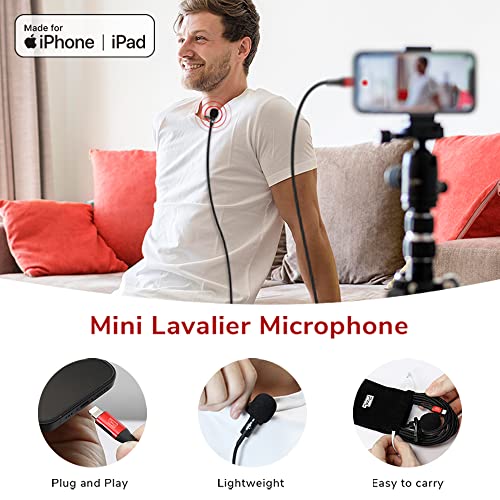 Micro cravate Lightning pour iPhone avec câble de 3m - 6