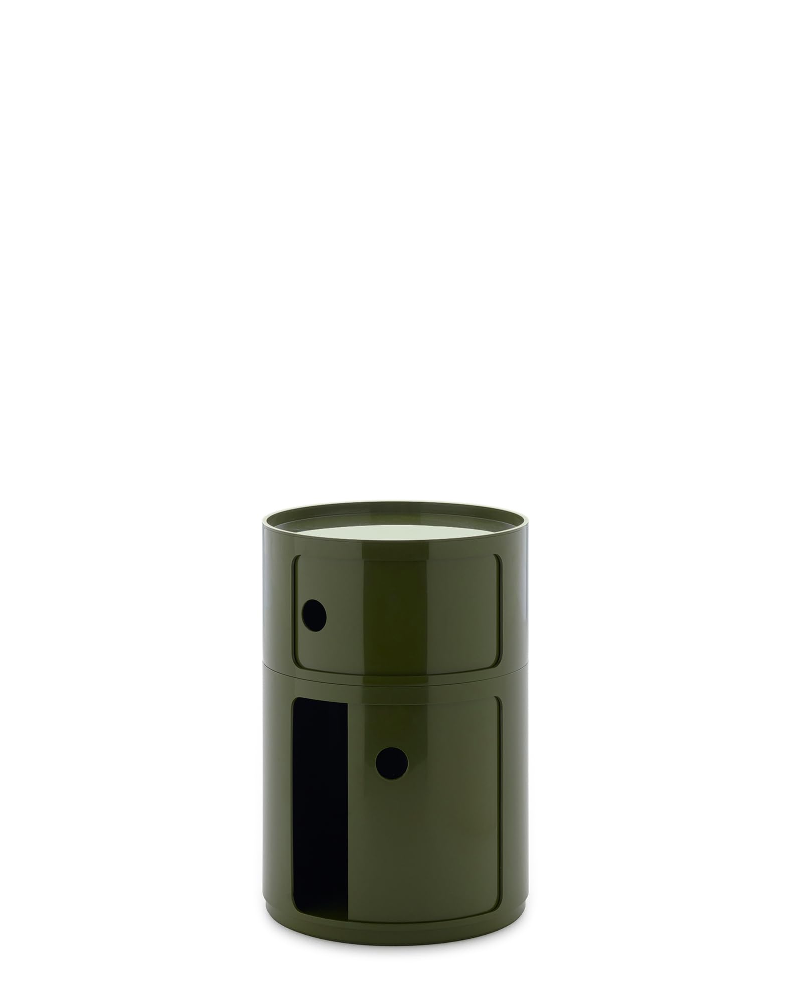 Kartell Componibili Big, Mobile Contenitore 2 Elementi, Diametro 42 cm, Verde