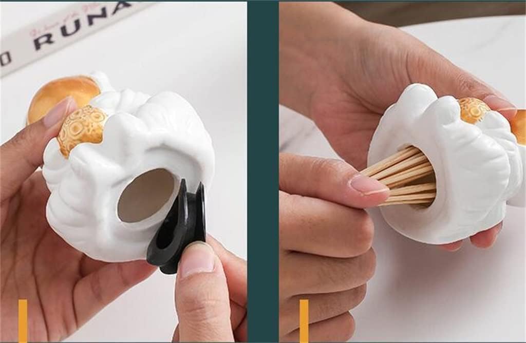 Living room cartoon bear ceramic toothpick box household coffee table toothpick holder (Color : C, Size : As the picture shows)