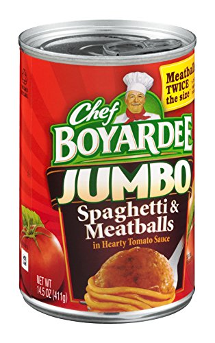 Image of b'Chef Boyardee, Jumbo Spaghetti and Meatballs, 14.5-Ounce Can (Pack of 6)'