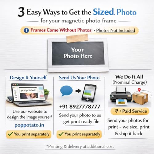 Image of Premium Magnetic Acrylic Photo Frames | Small Frame Fridge Magnet | Instant Camera Prints | 2.5x3.5 Inch | Pack of 2
