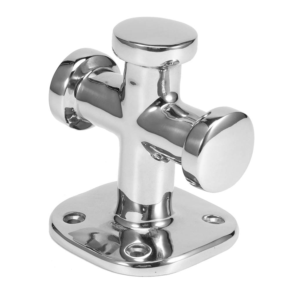 BITTA DI ORMEGGIO A CROCE SINGOLA MARINA IN ACCIAIO INOX FERRAMENTA PER PONTE 62X63X83MM BARCA PER BANCHINA