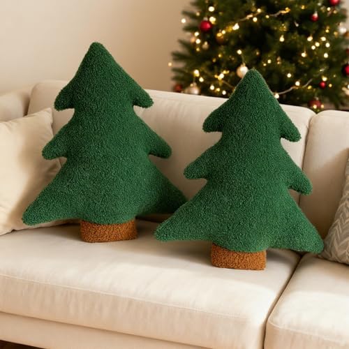 MACULPER Weihnachtsbaum Kissen Weihnachts Plüschtier Weihnachtskissen...
