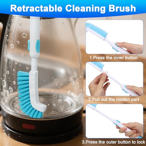 XANGNIER Electric Tea Kettles for Boiling Water Cleaning Brush Kits,Gooseneck Hot Water Boiler Cleaner Tools Accessories