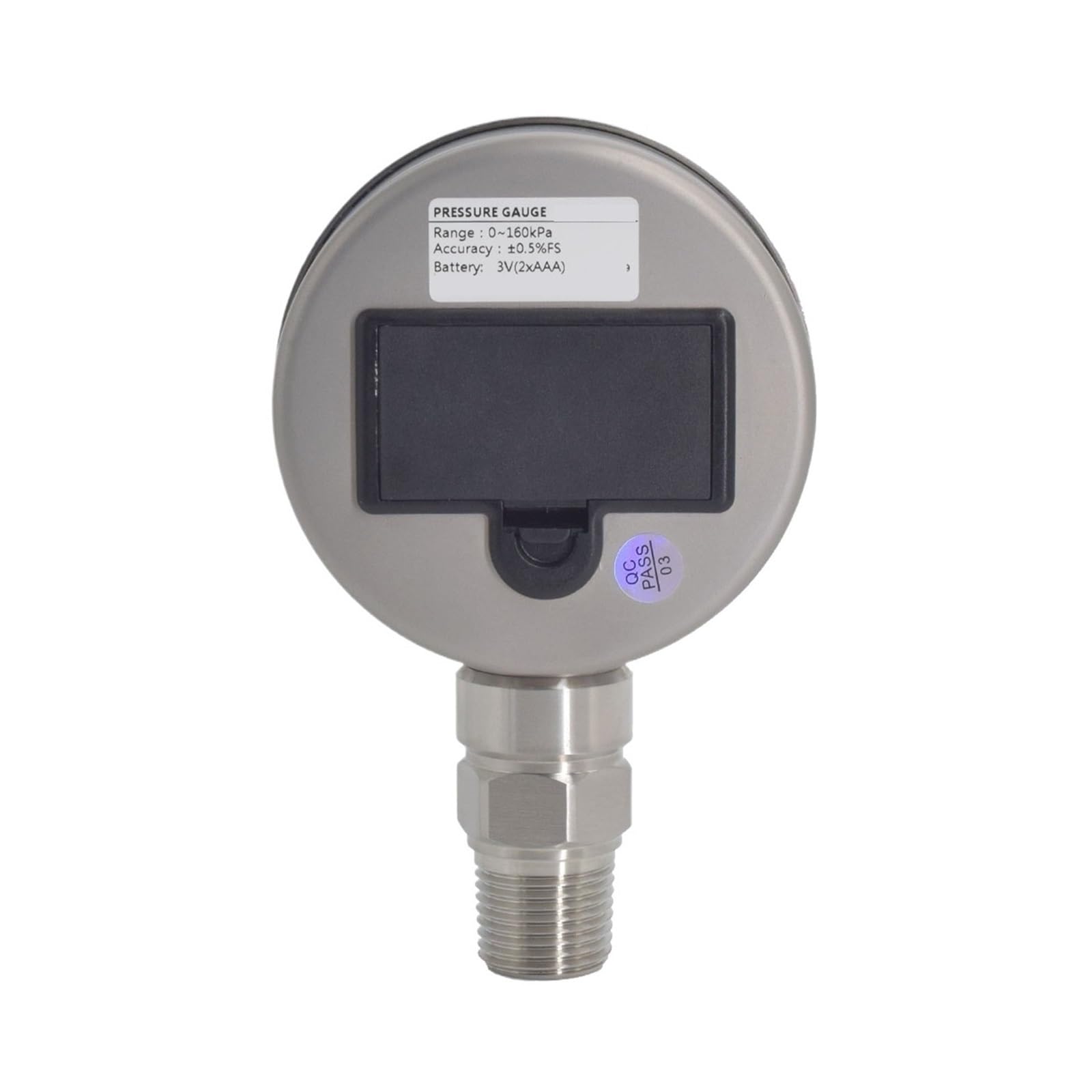 Edelstahl-Manometer, Genauigkeit 0,2% Manometer LCD-Display Temperaturmessung Digitaler Luft-Öl-Wasser-Druck(0-100Mpa)