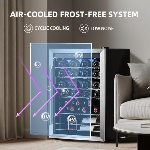 Image of Antarctic Star Beverage Refrigerator, 4.5 Cu.Ft Freestanding Mini fridge with Adjustable Temperature (32F-61F), Wine Fridge for Home, Bar and Office, Black