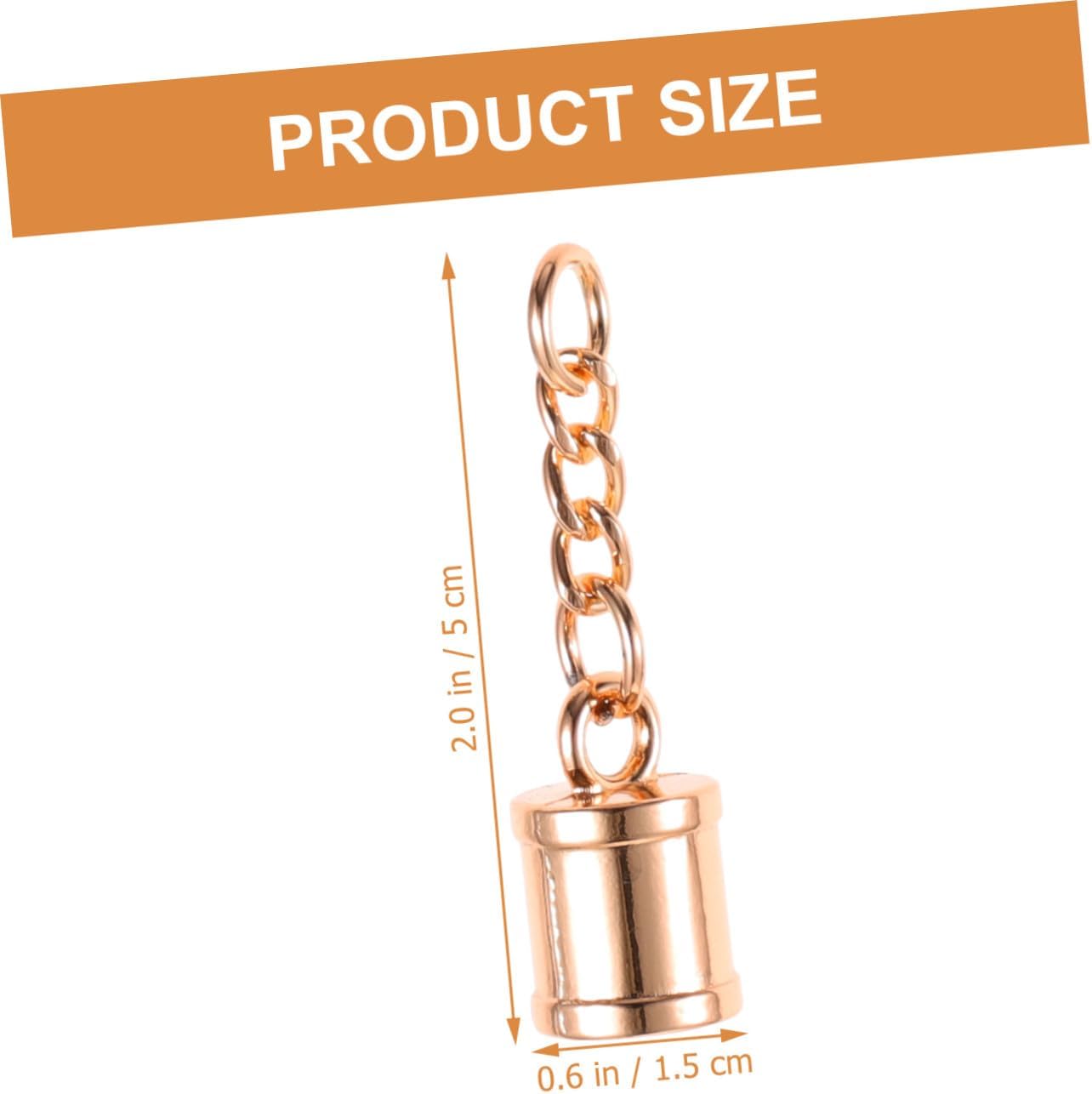 ERINGOGO 3sets Safe Metal Material Tassel End Caps Long Lasting Jewelry Making Accessories Small Size for Needs 20pcs*3